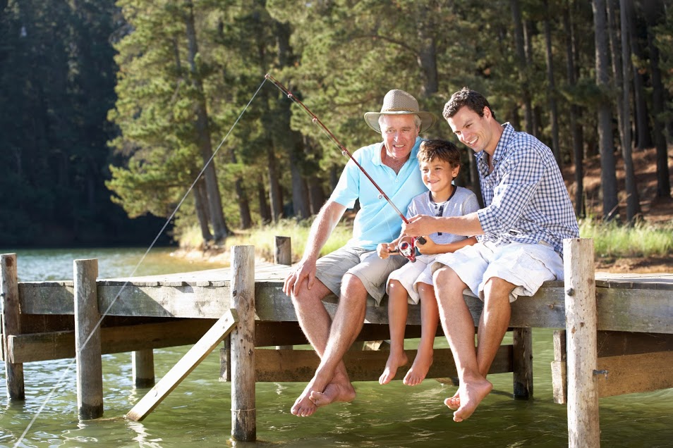 family fishing